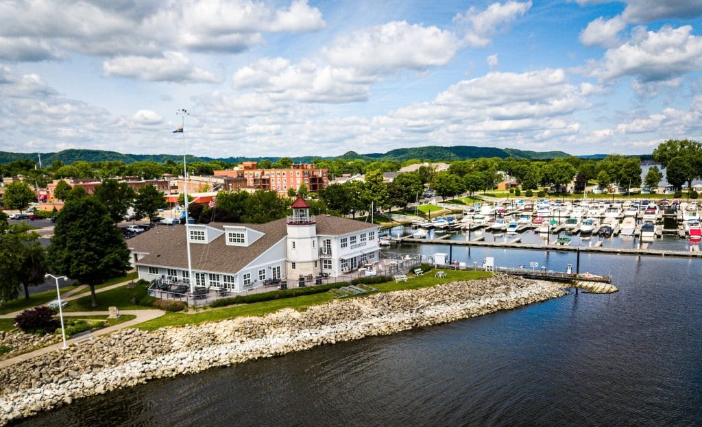 Lake City, MN - Chamber of Commerce - Lighthouse Drone View